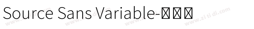 Source Sans Variable字体转换